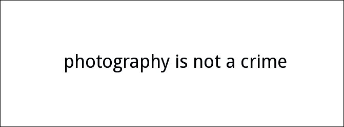 photography is not a crime